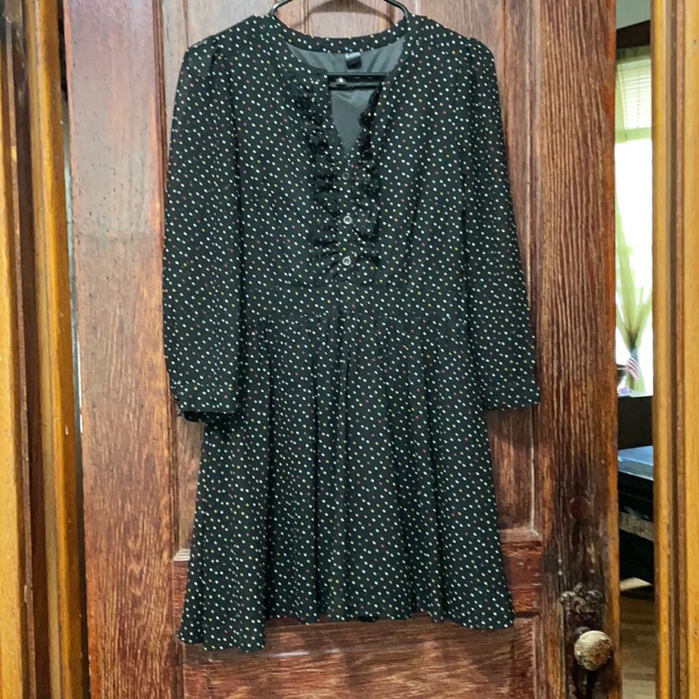 Polka-dot mini dress